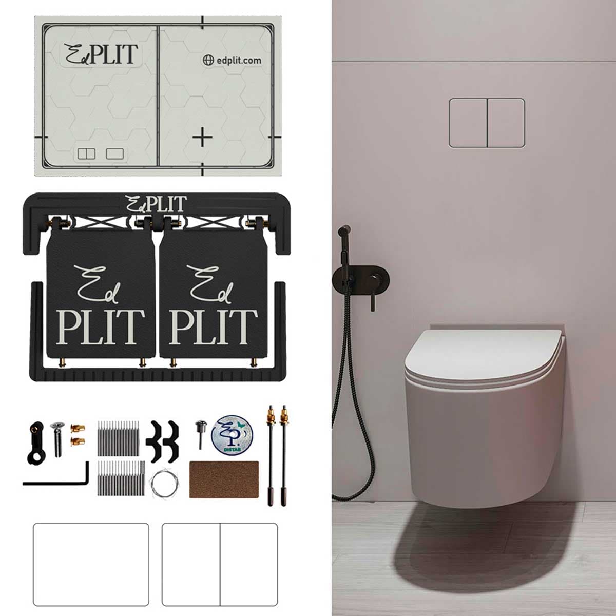 Bouton Poussoir Invisible M4 Edplit