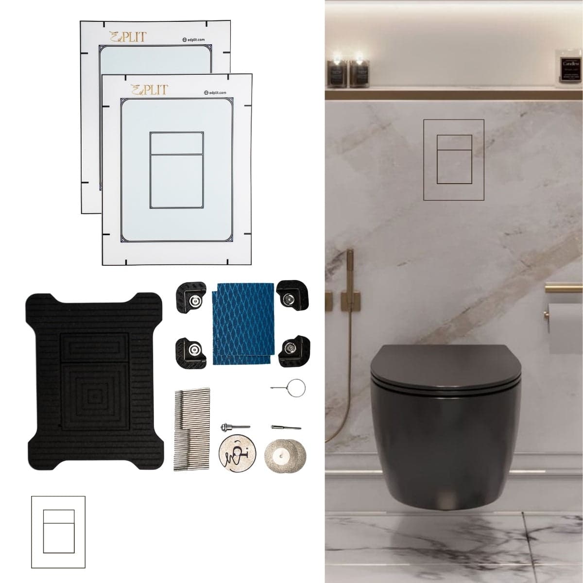 Bouton Poussoir Invisible M3 GROHE Edplit